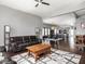 Open floor plan that offers a large living room that flows to dining room and kitchen at 1430 Fletcher Ave, Indianapolis, IN 46203