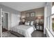 Bedroom showcasing a comfortable bed, stylish lamps, and mirrored bedside tables at 19414 Mcbee Ave, Westfield, IN 46074