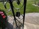 Secured lockbox on the ornate iron front door provides easy access for showings at 2227 S County Road 300 E, Danville, IN 46122