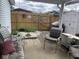 Cozy backyard seating area with privacy fence, creating a perfect outdoor retreat for relaxation at 2715 Prosperity Dr, Columbus, IN 47201