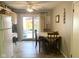 Adjacent to the kitchen is a dining area with a backyard view, ideal for Gathering dinners at 2715 Prosperity Dr, Columbus, IN 47201