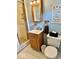 Functional bathroom with a vanity, toilet, and walk-in shower at 3601 N Oakwood Ave, Muncie, IN 47304