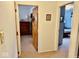 Hallway showcasing access to multiple rooms, including a bedroom and living space at 3601 N Oakwood Ave, Muncie, IN 47304