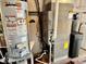 Utility room featuring a hot water heater, furnace, and water softener at 3601 N Oakwood Ave, Muncie, IN 47304