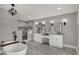 Bright bathroom showcasing a freestanding tub, double vanity, and tiled walk-in shower at 4339 Royal Pine Blvd, Indianapolis, IN 46250