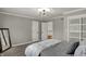 Spacious bedroom with a window, mirror, and modern lighting perfect for relaxation and comfort at 4339 Royal Pine Blvd, Indianapolis, IN 46250