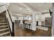 Finished basement with a bar, kitchen area, tv, and recreation space at 4410 Miller Way, Westfield, IN 46062