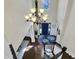 Foyer with high ceilings and a dark blue front door visible from the staircase at 4410 Miller Way, Westfield, IN 46062