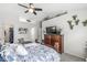 Spacious primary bedroom offers decor and a view to a walk-in closet at 47 Thornburg Pkwy, Brownsburg, IN 46112