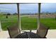 Relaxing covered patio seating with an open view of the expansive green lawn and neighborhood at 5269 Parkhurst Xing, McCordsville, IN 46055