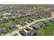 Expansive aerial shot of a community with a mix of homes, parks, and scenic water features at 6645 Braemar N Ave, Noblesville, IN 46062