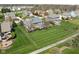Overhead view of a well-maintained home with a spacious yard in a Gathering-friendly community at 6645 Braemar N Ave, Noblesville, IN 46062