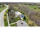 Aerial view featuring a community pool, playground, and surrounding green spaces at 6645 Braemar N Ave, Noblesville, IN 46062