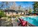 Backyard view with an in-ground pool and inviting lounge furniture offering a serene outdoor oasis at 6911 N Tuxedo St, Indianapolis, IN 46220