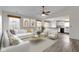 Open-concept living room featuring stylish furniture and great natural light at 7219 Snider Ct, Indianapolis, IN 46221