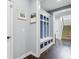 Functional mudroom with built-in storage and seating, providing a convenient space for organization and entry at 7501 Independence Dr, Zionsville, IN 46077