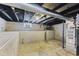 Unfinished basement with concrete walls and floor. Includes mechanical systems at 914 N Bancroft St, Indianapolis, IN 46201