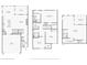 Floor plans showing main level, upstairs, and basement layouts at 9725 Thorne Cliff Way # 105, Fishers, IN 46037