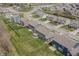 Aerial view of a Gathering friendly neighborhood featuring well-kept homes and landscaping at 9800 Ridgecrest Ln, McCordsville, IN 46055