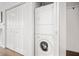 Convenient in-unit stacked washer and dryer, perfect for easy laundry days at 110 Washington St # 301, Indianapolis, IN 46204