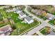Aerial view featuring homes with well-maintained lawns and nearby water features at 11631 Tamarisk Blvd, Fishers, IN 46037