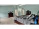 Spacious main bedroom features plush carpet, lots of natural light and two closets for ample storage at 11631 Tamarisk Blvd, Fishers, IN 46037
