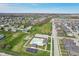 Shows an aerial shot of the community's well-maintained amenities and sprawling neighborhood at 14413 Arnett Dr, Carmel, IN 46033