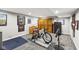 Finished basement featuring gray carpet and neutral paint, perfect for a home gym at 14413 Arnett Dr, Carmel, IN 46033