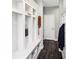 Mudroom area with custom built-ins for storage and organization at 14413 Arnett Dr, Carmel, IN 46033