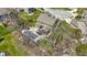 Bird's eye view of a home with a pool, deck, and playground in a well-maintained suburban neighborhood at 15385 Ellington Dr, Fishers, IN 46040