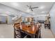 Basement area featuring a staircase, seating, table and ping pong table at 1583 E Osprey Dr, Greenfield, IN 46140