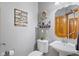 Half bathroom with lovely decor and design at 1583 E Osprey Dr, Greenfield, IN 46140