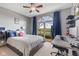 Cozy bedroom with a large window and views of outside scenery at 1583 E Osprey Dr, Greenfield, IN 46140