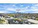 The city skyline is captured, pointing out Downtown Indy and the Monon Trail in this aerial view at 1712 Rosette Way, Indianapolis, IN 46202