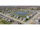 Sprawling neighborhood with a central pond and fountain surrounded by well-kept homes and landscaping at 20515 Quicksilver Rd, Noblesville, IN 46062