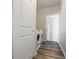 Convenient laundry room with a washer, dryer, and ample space, providing practicality and ease for laundry tasks at 20515 Quicksilver Rd, Noblesville, IN 46062
