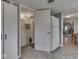 Bathroom space featuring white vanity, shower, and toilet at 213 N Walnut St, Edinburgh, IN 46124