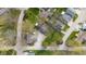 Aerial view showcasing the property lines, landscaping, and location of the home at 218 Miami Dr, Noblesville, IN 46062
