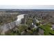 Aerial view featuring the property's location along the serene river at 218 Miami Dr, Noblesville, IN 46062
