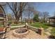 Cozy backyard fire pit area with seating, perfect for outdoor entertaining and relaxation at 218 Miami Dr, Noblesville, IN 46062