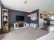 Cozy living room featuring media center and modern décor at 270 Lazy Hollow Dr, Brownsburg, IN 46112