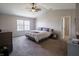 Bright main bedroom with vaulted ceiling and ceiling fan at 270 Lazy Hollow Dr, Brownsburg, IN 46112