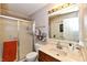 Functional bathroom with a shower, toilet, and vanity with ample counter space at 3316 Gainesville Ct, Indianapolis, IN 46227