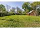 Large, well-manicured backyard featuring a spacious lawn and privacy fencing, ideal for entertaining at 4151 N Pennsylvania St, Indianapolis, IN 46205