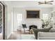 Living room with fireplace and detailed trim at 4151 N Pennsylvania St, Indianapolis, IN 46205