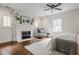 Serene bedroom featuring a fireplace, neutral tones, and ample natural light at 4151 N Pennsylvania St, Indianapolis, IN 46205