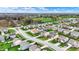 An aerial view of a neighborhood with well-manicured lawns and mature trees in a suburban area at 4546 Creighton Ln, Indianapolis, IN 46237