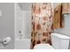 Clean bathroom featuring neutral finishes and a combination shower and bathtub at 4638 W Otway Ln, New Palestine, IN 46163