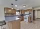 Kitchen with wood cabinets, breakfast bar and stainless steel appliances at 5461 Steven Dr, Greenwood, IN 46142