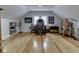Charming office space with hardwood floors, built-in shelving, and natural light from the double windows at 57 Worman St, Indianapolis, IN 46227